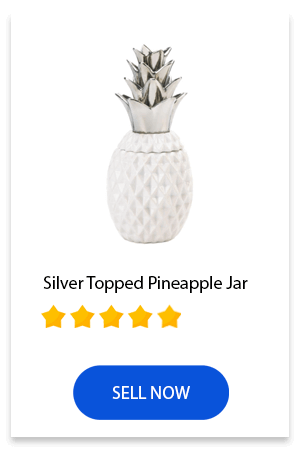 Wholesale Silver Topped Pineapple Jar